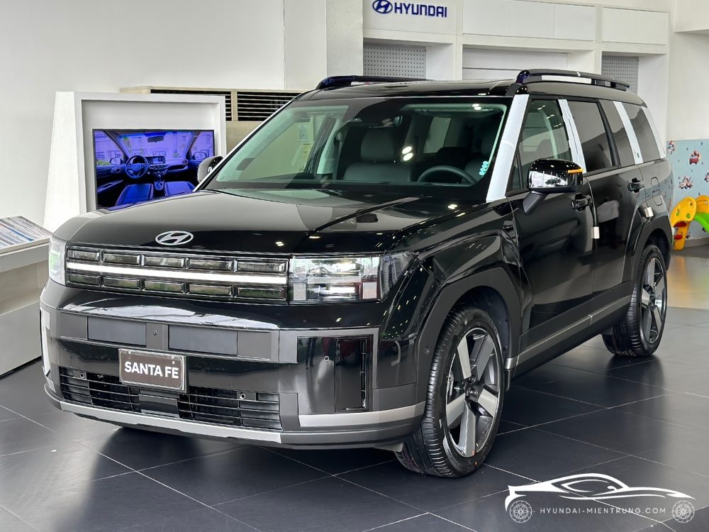 Hình ảnh xe Hyundai SantaFe Prestige màu Đen 2025
