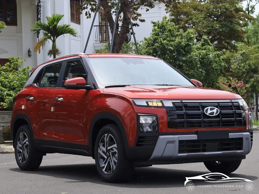 ảnh xe hyundai creta cao cấp màu đỏ 2025